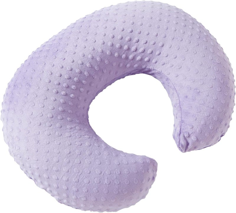 DONOMILO Dots Nursing Pillow Cover, Case Plush Breathable Breastfeeding Pillow Slipcover Fits Nursing Pillow, Super Soft Snug Positioners for Baby Boy Baby Girl (Lavender) - Image 1